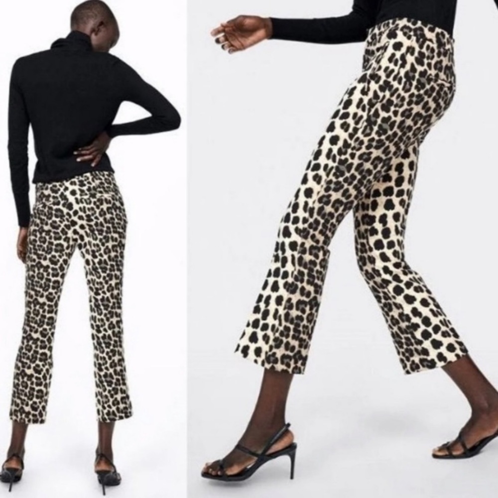 NWT Zara leopard animal print pants